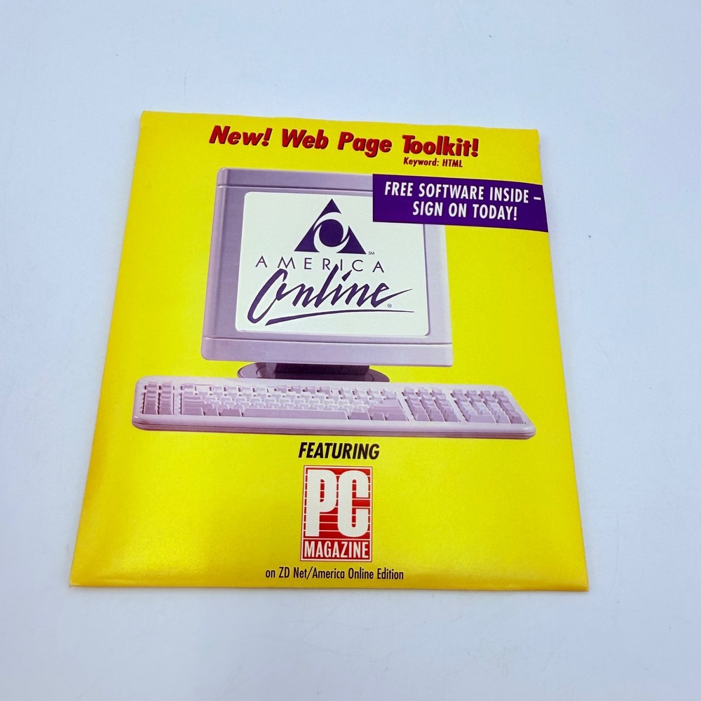Vintage America Online AOL PC Magazine ZD Net Edition Promotional Mailer 90s